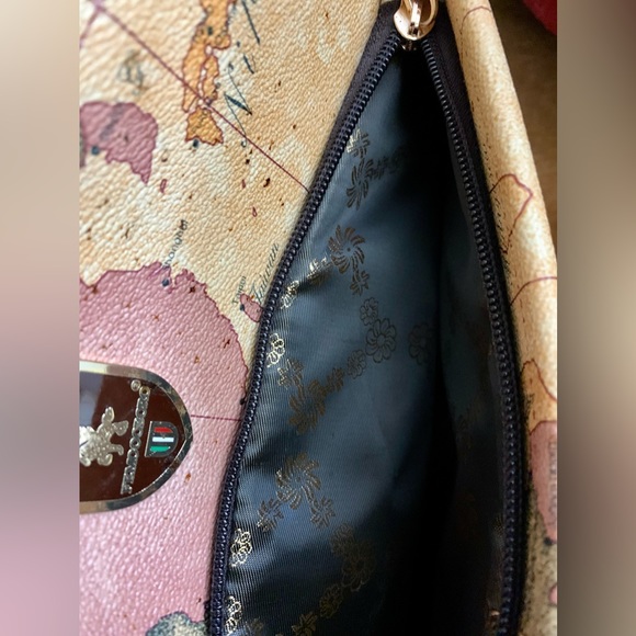 💼🧳FEMOOBORO TRAVEL BAG, LEATHER, MAP PRINT💼IITALY🧳#FEMO - Picture 7 of 17